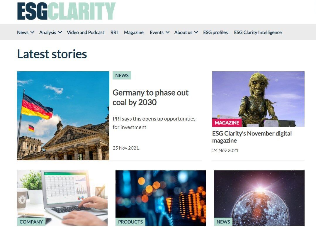 ESG Clarity unveils global website