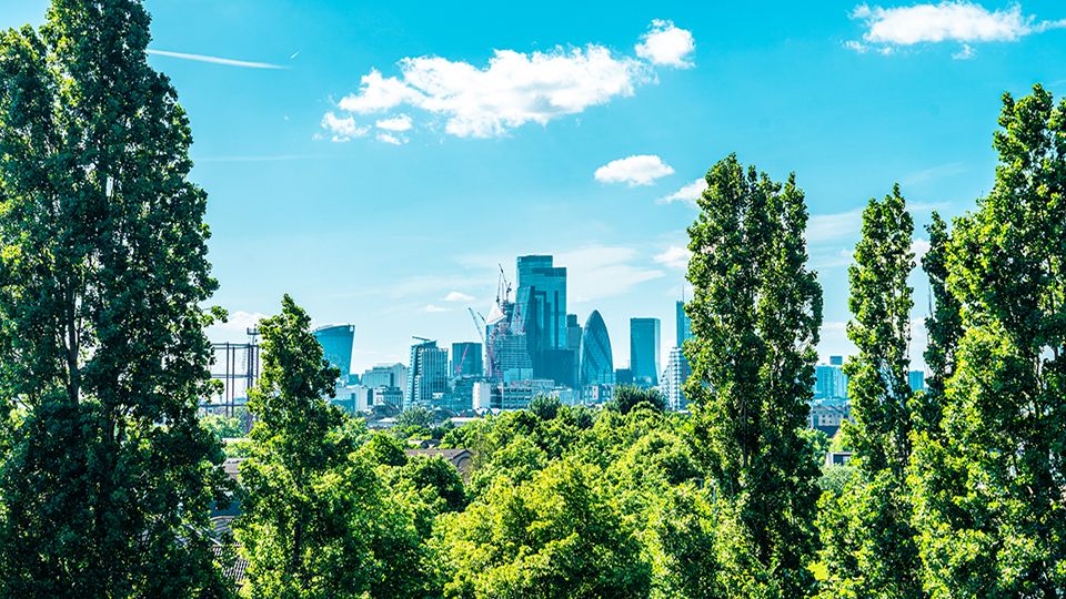 London City skyline, view from Stave Hill