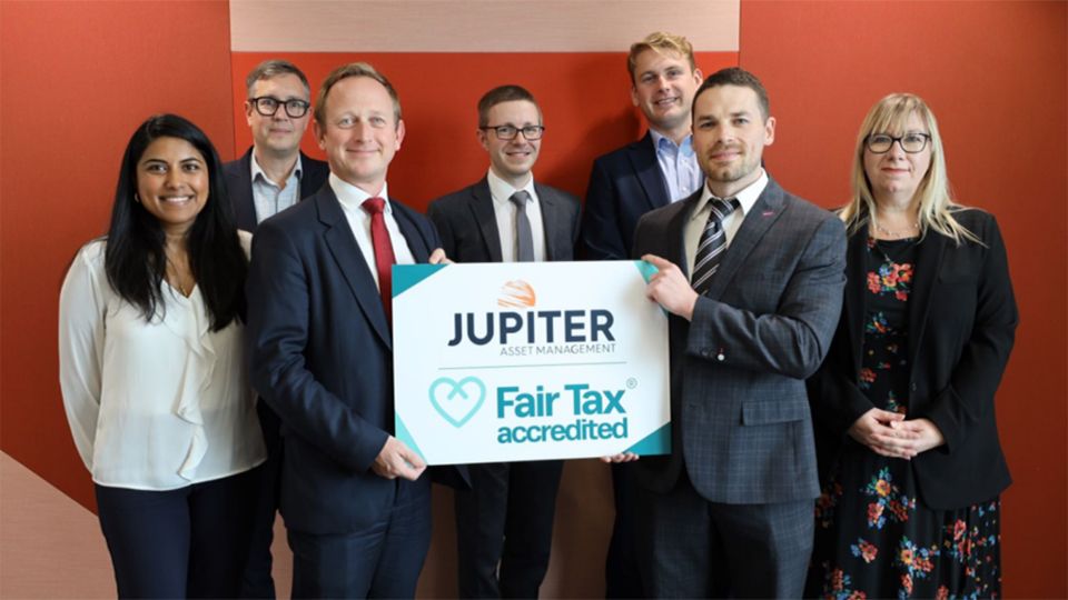 Employees from Jupiter receive the Fair Tax Mark accreditation