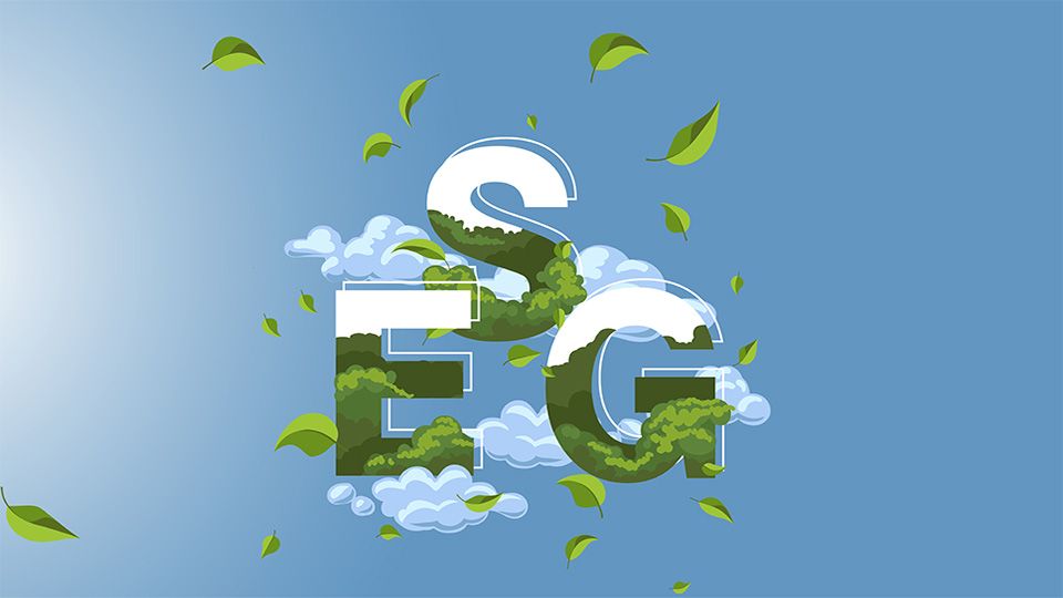 Banner ESG. Environmental Social Governance illustration. Problem solving method: Sustainable growth, solving environmental, social and management.