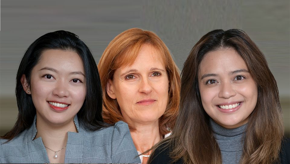 Camellia Huang, Sharon Bentley-Hamlyn and Klyzza Lidman