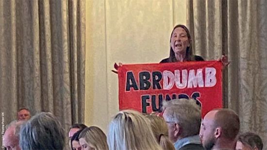 Abrdn AGM disrupted by climate change protesters