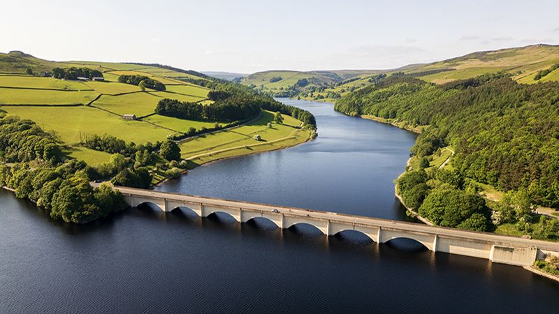 Derwent arm of the Ladybower Reservoir close to Sheffield supplying water to the English East Midlands.