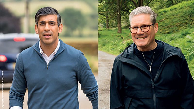 Prime Minister Rishi Sunak and Victoria Prentis visit Wykham Park Farm and Keir Starmer, leader of the Labour Party, and Gary Neville, football pundit and former player, pictured filming Labour’s Party Election Broadcast in the Langdale Valley, Lake District