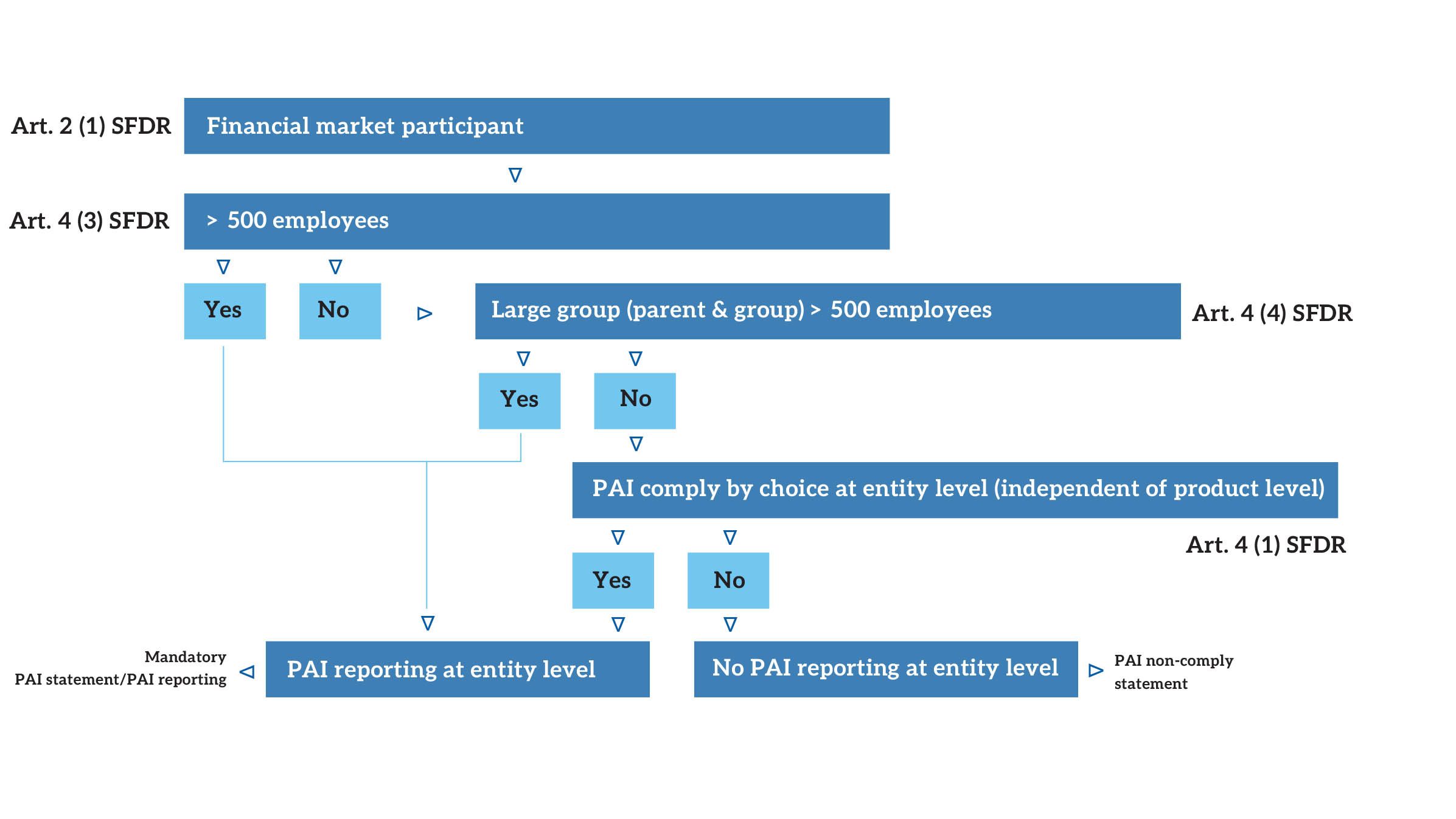 Scope and obligations of entity-level PAI statements